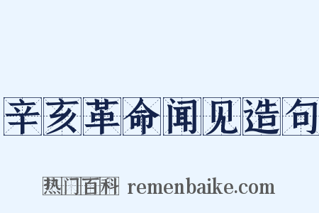 辛亥革命闻见造句是什么意思的图片
